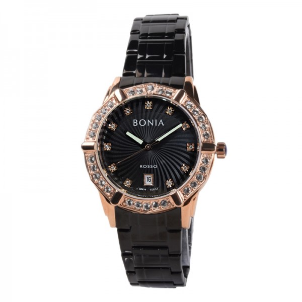 Bonia BNB10651-2037SN Rosegold Black